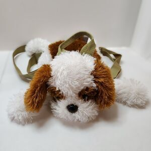 Aurora plush backpack zippered puppy dog